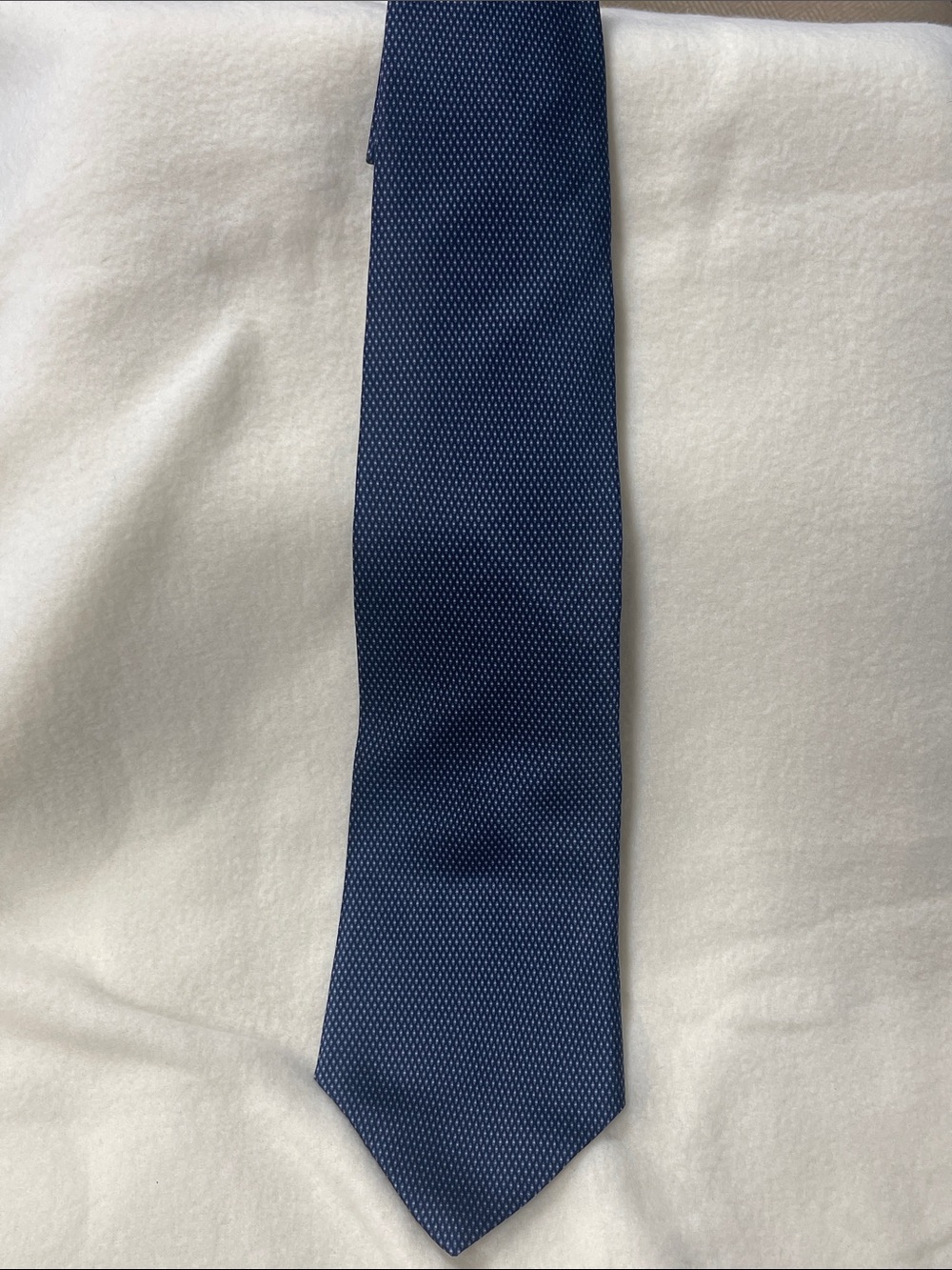 Bill Blass  Navy Microdot Silk Tie